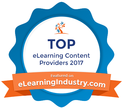 Top eLearning Content Providers 2017 badge