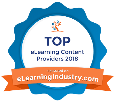 Top eLearning Content Providers 2018 badge