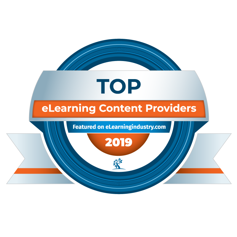 Top eLearning Content Providers 2019 badge