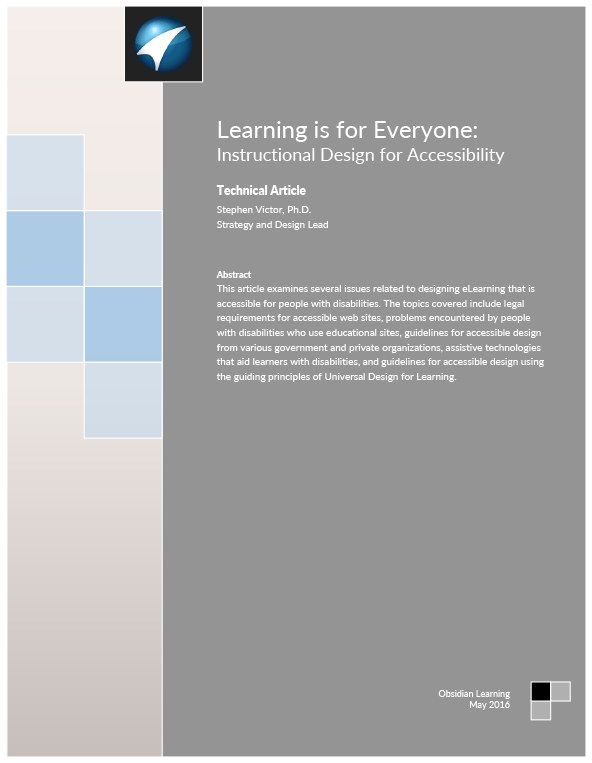 Learning is for Everyone: Instructional Design for Accessibility cover image
